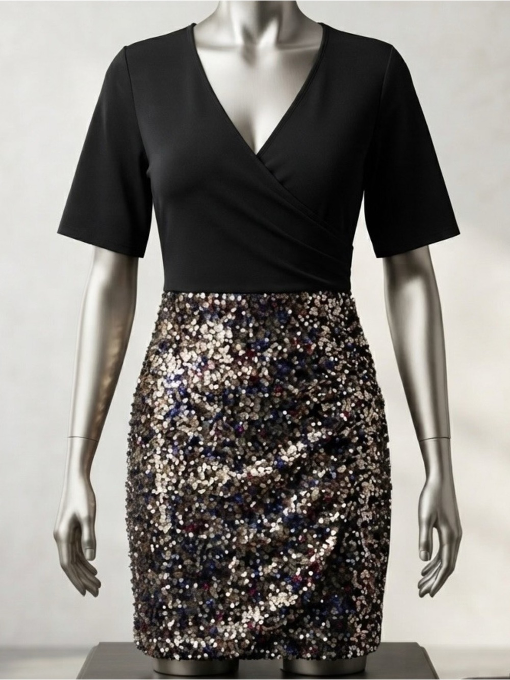 🔥ANGVNS Black & Sparkly Sequin Party Dress – Size XXL 🖤